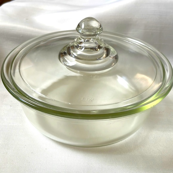 VTG 1920-1940’s Fry Glass co oven bake casserole dish 1 quart - Picture 1 of 7